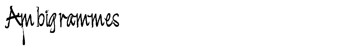 ambigrammes